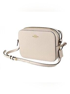 Coach Mini Jamie Camera Bag Chalk Colored Pebble Leather with Gold Hardware